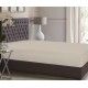 Cearceaf de pat cu elastic din bumbac ranforce 100% ,  200x200 cm,  crem uni 
