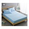 Cearceaf de pat cu elastic din bumbac ranforce 100% , 200 x200 cm,  albastru deschis
