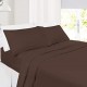 Cearceaf de pat cu elastic din bumbac ranforce 100% , 200 x200 cm,  dark brown