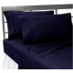 Cearceaf de pat cu elastic din bumbac ranforce 100% , 200 x200 cm,  albastru inchis