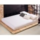 Cearceaf de pat cu elastic din bumbac ranforce 100% , 240 X 240 cm alb uni 
