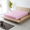 Cearceaf de pat cu elastic din bumbac ranforce 100% 240 x240 cm roz pal