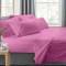 Cearceaf de pat cu elastic din bumbac ranforce 100% 240 x240 cm roz inchis