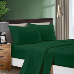 Cearceaf de pat cu elastic din bumbac ranforce 100% 240 x240 cm verde
