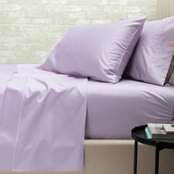 Cearceaf de pat cu elastic din bumbac ranforce 100% 240 x240 cm lila