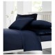 Cearceaf de pat cu elastic din bumbac ranforce 100% , 200 x200 cm,  albastru inchis