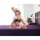 Cearceaf de pat  cu elastic , pentru o saltea de 1 persoana ,    140  x 200 cm , bumbac ranforce,   mov inchis 