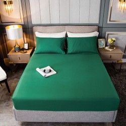 Cearceaf de pat cu elastic din bumbac ranforce 100% 240 x240 cm verde iarba