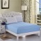 Cearceaf de pat cu elastic din bumbac ranforce 100% 240 x240 cm albastru deschis