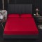 Cearceaf de pat cu elastic din bumbac ranforce 100% 240 x240 cm rosu uni