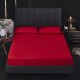 Cearceaf de pat cu elastic din bumbac ranforce 100% 240 x240 cm rosu uni