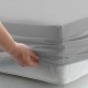 Cearceaf de pat cu elastic din bumbac ranforce 100% 240 x240 cm gri uni