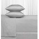 Cearceaf de pat cu elastic din bumbac ranforce 100% 240 x240 cm gri deschis