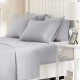 Cearceaf de pat cu elastic din bumbac ranforce 100% 240 x240 cm gri deschis