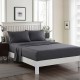 Cearceaf de pat cu elastic din bumbac ranforce 100% 240 x240 cm gri cenusiu