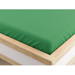 Cearceaf de pat cu elastic din bumbac ranforce 100%, 260 x 260 cm,  verde iarba