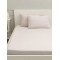 Cearceaf de pat cu elastic, din bumbac ranforce 100%, 260 x260 cm, bej deschis