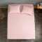 Cearceaf de pat cu elastic din bumbac ranforce 100% 260 x260 cm roz pal