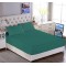 Cearceaf de pat cu elastic din bumbac ranforce 100% 260 x260 cm verde uni