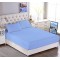 Cearceaf de pat  cu elastic , pentru o saltea de 1 persoana ,   140 x  240 cm bumbac ranforce,  albastru deschis 