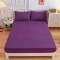 Cearceaf de pat cu elastic din bumbac ranforce 100% 260 x260 cm mov inchis