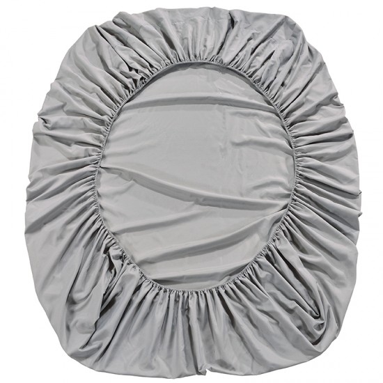Cearceaf de pat cu elastic din bumbac ranforce 100%,260 x260 cm gri deschis