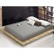 Cearceaf de pat cu elastic din bumbac ranforce 100%,260 x260 cm gri deschis