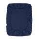 Cearceaf de pat cu elastic din bumbac ranforce 100%, 260 x260 cm albastru uni