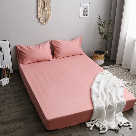 Cearceaf de pat cu elastic din bumbac ranforce 100%, 260 x260 cm somon