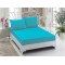 Cearceaf de pat cu elastic din bumbac ranforce 100%, 260 x260 albastru azur