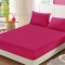 Cearceaf de pat cu elastic din bumbac ranforce 100%, 260 x260 cm fucsia