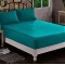Cearceaf de pat cu elastic din bumbac ranforce 100% 240 x240 cm turcoaz +2 fete de perna 70x70 cm