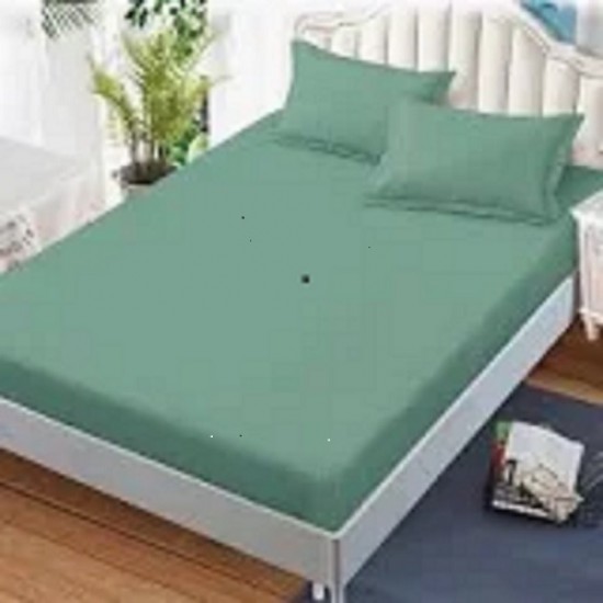 Cearceaf de pat simplu , fara elastic ,  dublu extra , 400 x 280 cm , bumbac ranforce , verde menta