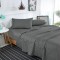 Lenjerie de Pat, Bumbac Ranforce ,   2 persoane, 250 x 240 , 50X70, 220X200, 4 piese,  gri antracit