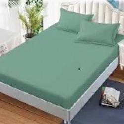 Cearceaf de pat  simplu , fara elastic , 250x240 cm bumbac ranforce , verde menta 