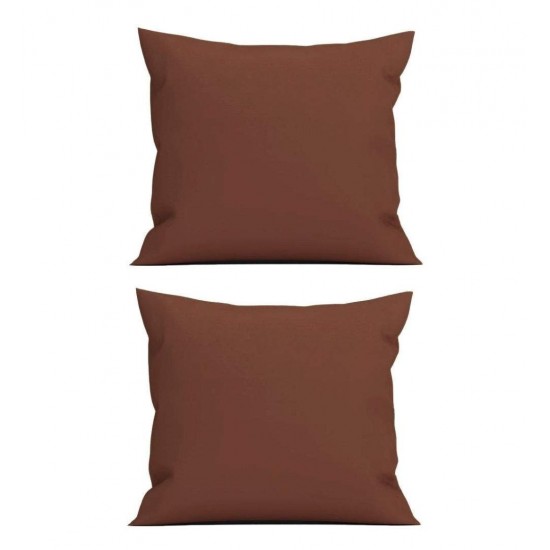 Set 2 fete de perna 70x70 cm bumbac ranforce maro inchis uni