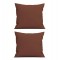 Set 2 fete de perna 70x70 cm bumbac ranforce maro inchis uni