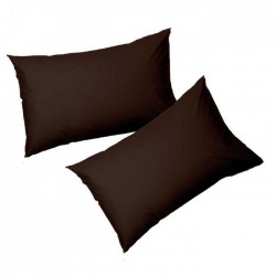 Set 2 fete de perna 50x70 cm bumbac ranforce maro inchis uni