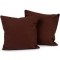 Set 2 fete de perna 40x40 cm bumbac ranforce maro inchis