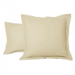 Set 2 fete de perna 70x70 cm bumbac ranforce bej