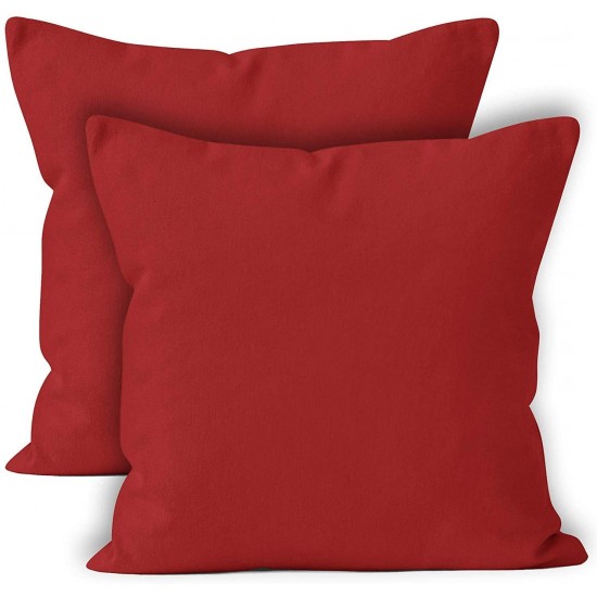 Set 2 fete de perna 40x40 cm bumbac ranforce rosu dark