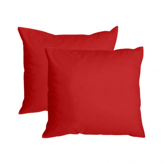 Set 2 fete de perna 40x40 cm bumbac ranforce rosu inchis