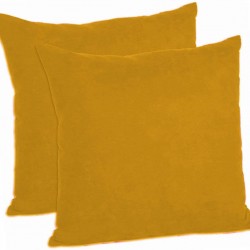 Set 2 fete de perna 90 x 90 cm bumbac ranforce galben mustar