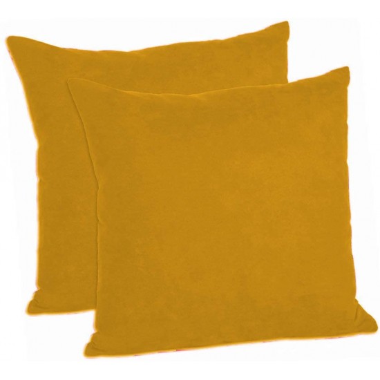 Set 2 fete de perna 40x40 cm bumbac ranforce galben mustar