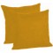 Set 2 fete de perna 40x40 cm bumbac ranforce galben mustar