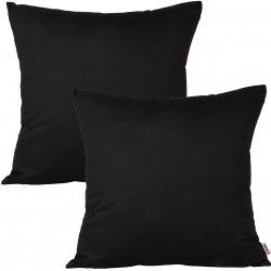 Set 2 fete de perna 40x40 cm bumbac ranforce negru