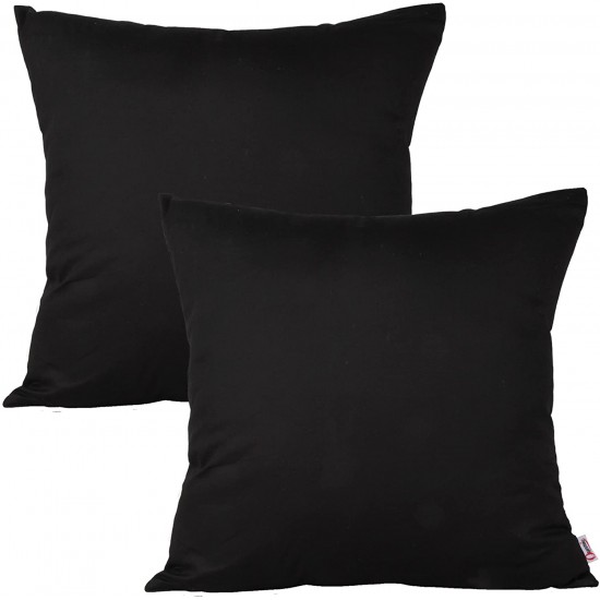Set 2 fete de perna 40x40 cm bumbac ranforce negru