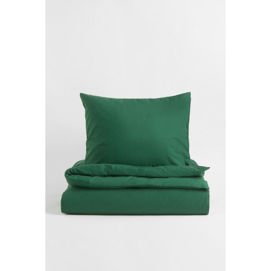 Set 2 fete de perna 50x70 cm bumbac ranforce verde inchis