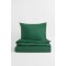 Set 2 fete de perna 50x70 cm bumbac ranforce verde inchis
