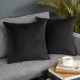 Set 2 fete de perna deco ,  45 x 45 cm   catifea , negru uni 
